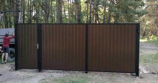 Купить распашные ворота из профнастила Юбилейный, цена от 2733 руб.